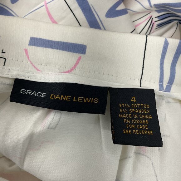 Grace Dane Lewis~ Graphic Midi Folkloric Peasant Skirt-Size 4 - Picture 2 of 2